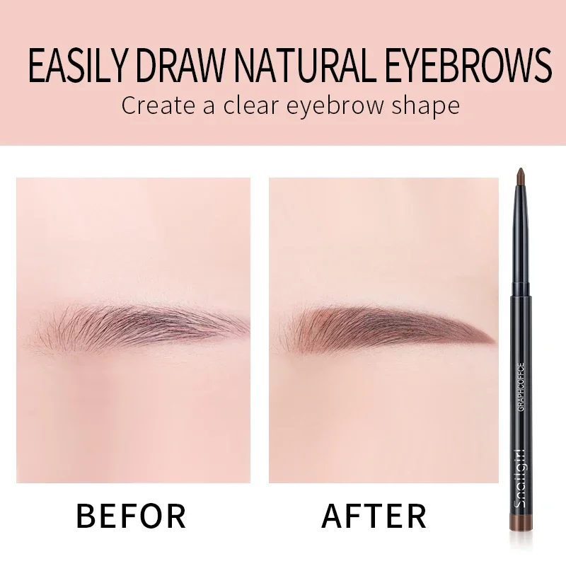 1Pcs Eye Make Up Automatic Rotating Eyeliner Pencil Black Coffee Waterproof Eyebrow Pen Eyleliner Cosmetics Charming Eyes Makeup