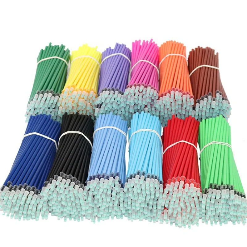 50Pcs Colorful Neutral Pen Refill 12 Colors 0.5mm Hand Ledger Replacement Core Full Needle Tube Multi-color Optional Stationery