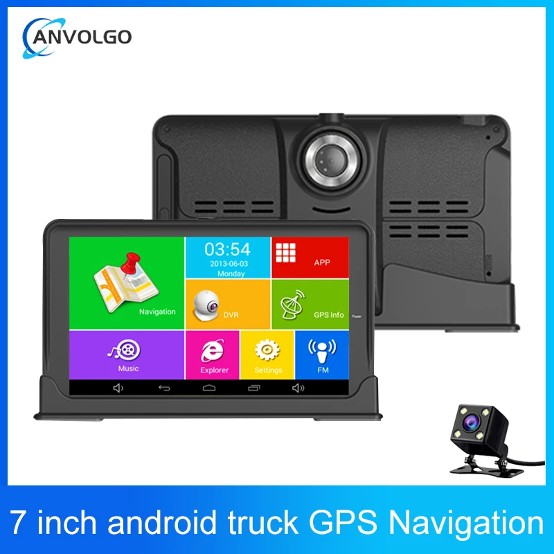 

Car DVR 7 Inch 768MB+16GB Android Loop Recording 1080P Video Dash Camera AVIN GPS Navigator IGO Map Free Update Driving Recorder