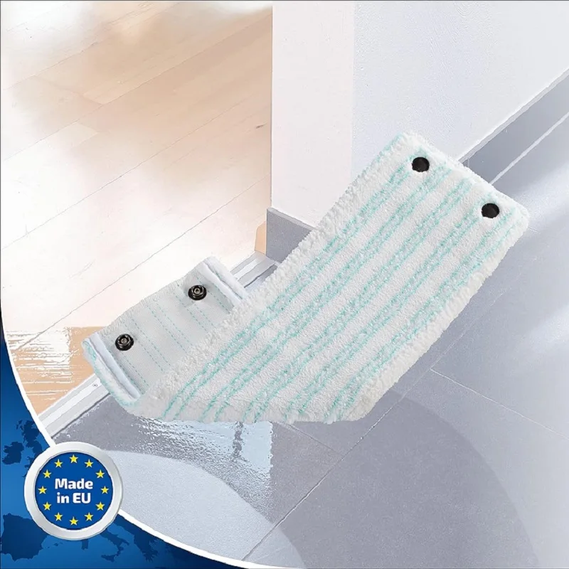 2pcs Mop Flat Pads for Leifheit Clean Twist XL MicroDuo Dry and Wet Cleaning 48.5x15cm, microfiber mop pad