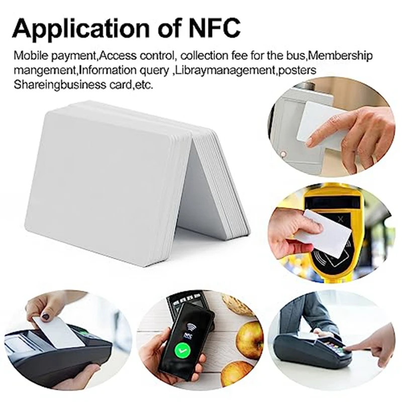 50/100 PCS NTAG215 NFC Cards Blank 215 NFC Cards 504 Bytes Memory For All NFC Enabled Device 3