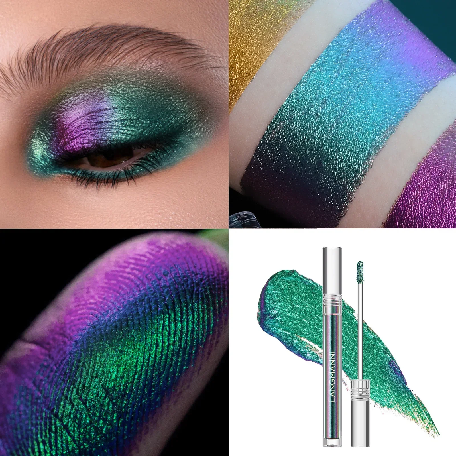 Eye Shadow 1pc Chameleon Liquid Eyeshadows Shiny Longlasting Duochrome Fashion Women Cosmetic