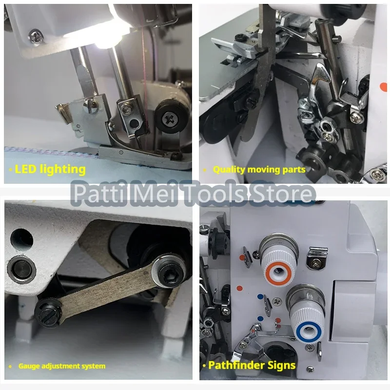 Electric overlock Sewing Machine MultiFunctional Overedge Machine Desktop Three-Track Four-Track Overcast