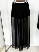 HIGH QUALITY New Fashion 2026 Designer Suit Set Women's Gauze Patchwork Beaded Blazer Chiffon Pants 2cs Set - Image 5