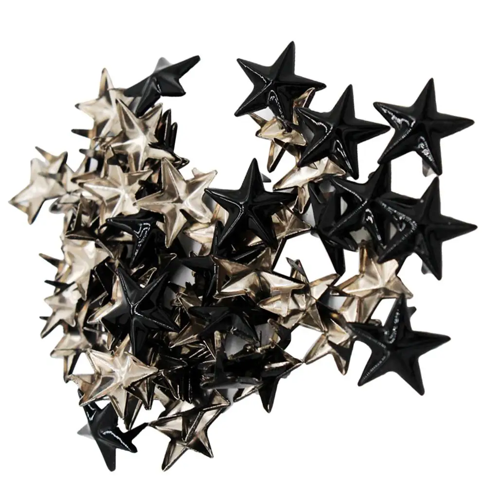 50 metal DIY star pyramid rivets pyramid decorative rivets for clothing,