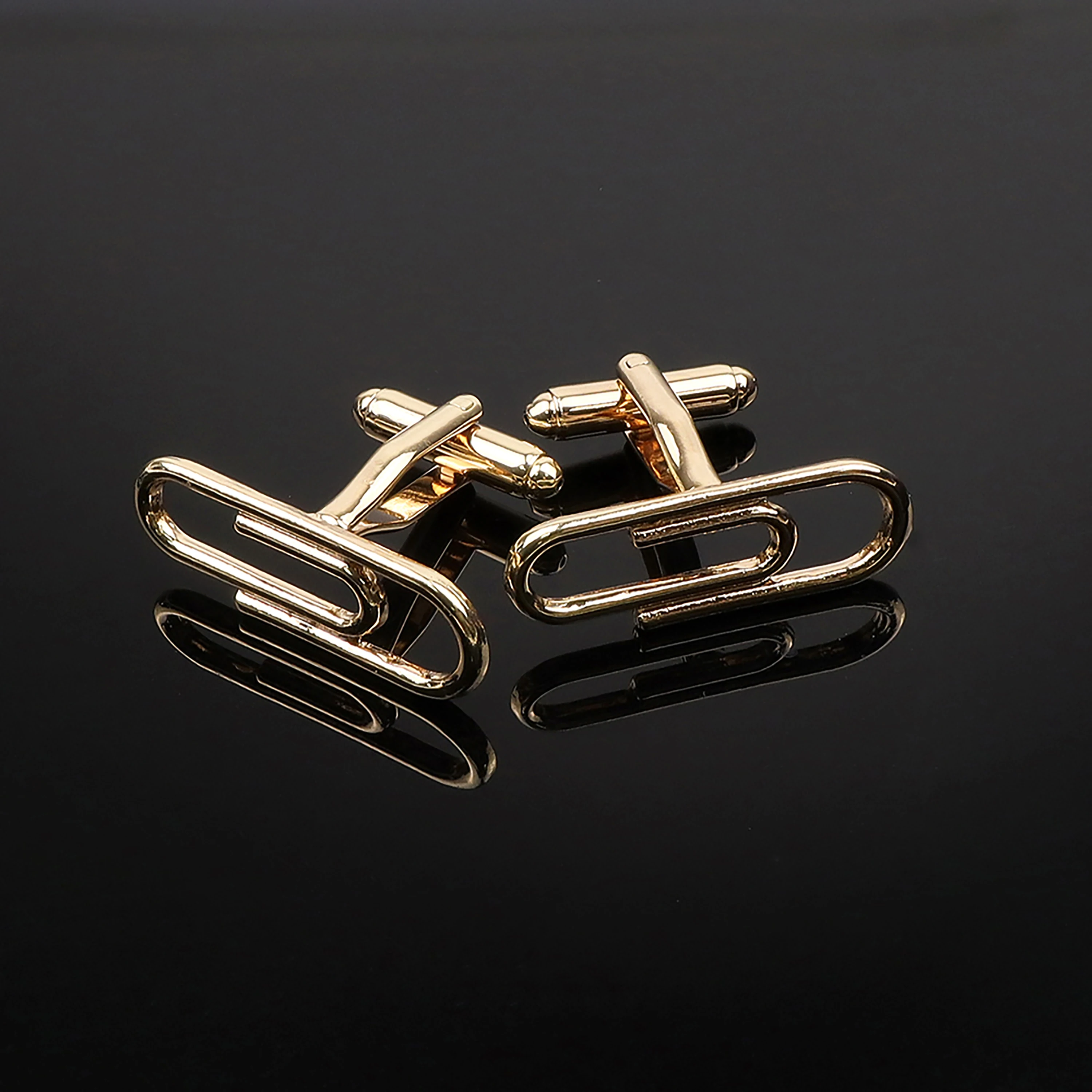 Crystal Cufflinks Brass Crown Maple Leaf Anchor Mens Wedding Bar Accessory