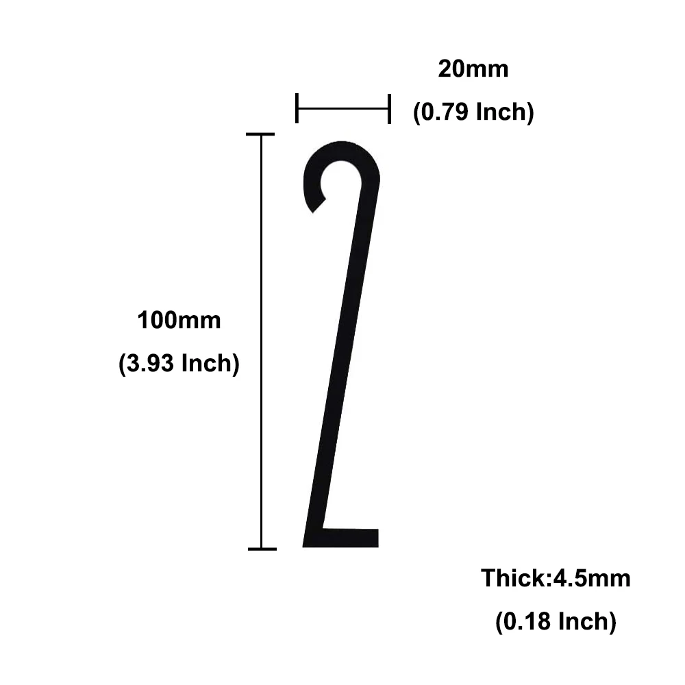 Número de puerta grande autoadhesivo moderno de 4 pulgadas y 100 mm para exterior de casa, apartamento, placa, buzón, dirección, pegatina, letrero negro