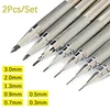 2pcs/lot 0.5 0.7 0.9 2.0mm Drawing Pencil Set 2B Art Sketch Writing Metal Mechanical Pencil Stainless Steel and Copper Material 1