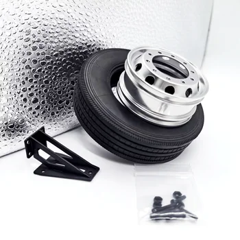 Kit portapneumatici di scorta-JXmodel Truck Model 1:14 Adattamento benna per trattore con pneumatici originali per Tamiya Lesu per parti Scania