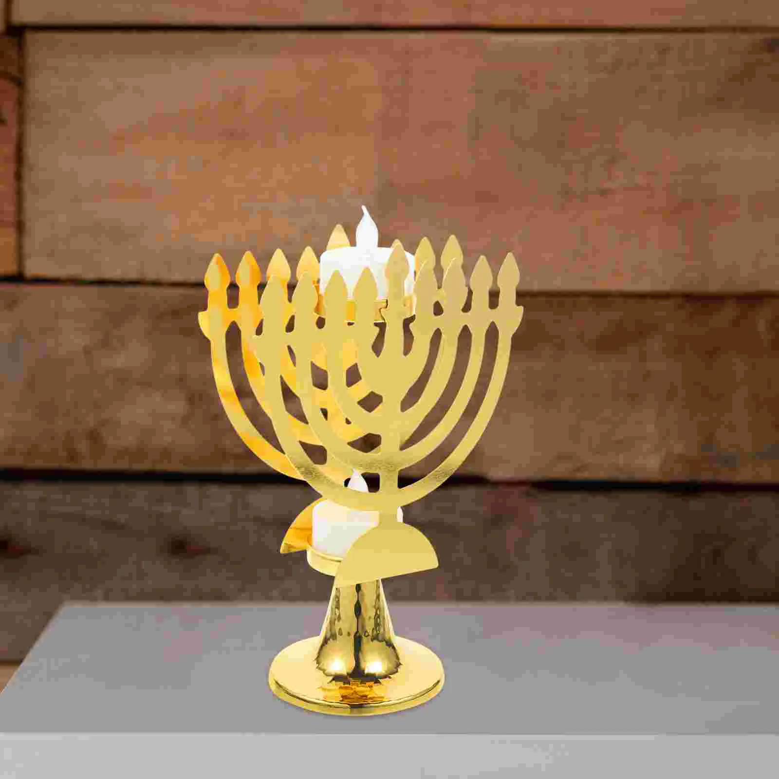 

Электронный держатель hanukka Menorahs, беспламенные держатели для свечей, домашний пластиковый фон