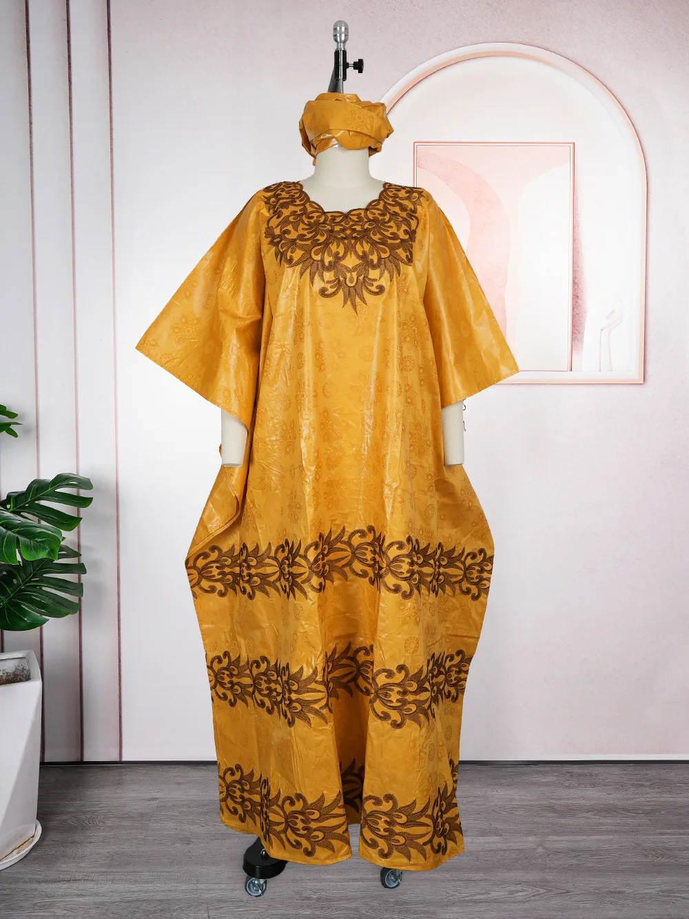 Traditional Africa Dresses Elegant Women Wedding Party Prom Bazin Long Dress Ankara Dashiki Turkey Clothes Birthday Evening Gown