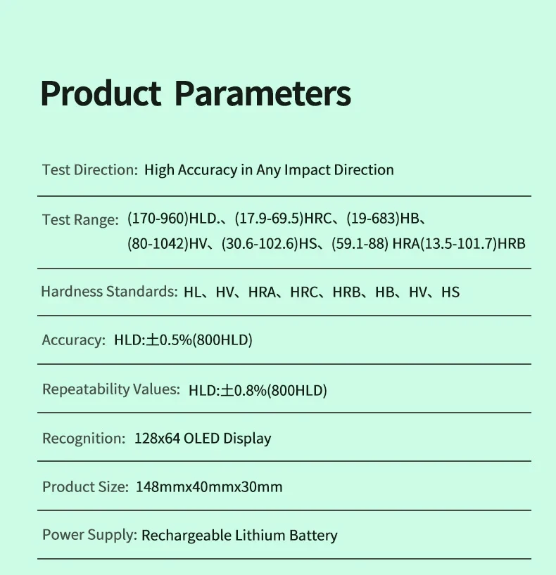 New Pen-type Portable Leeb Hardness Tester Digital Metal Hardness Tester for Sta