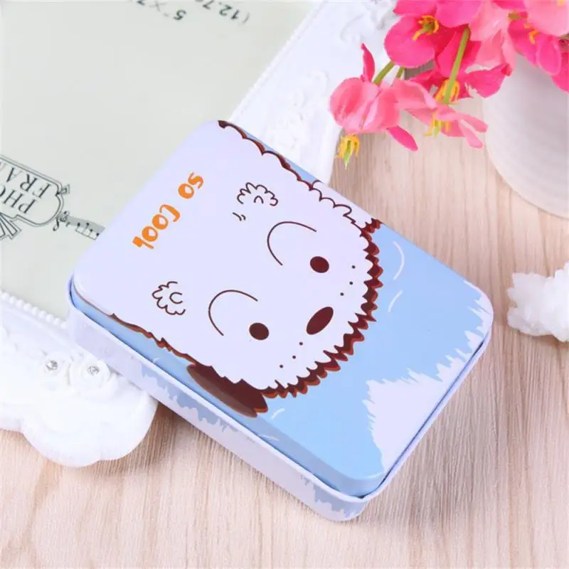 Small Storage Boxes Mini Cute Kawaii Cartoon Tin Metal Box Case