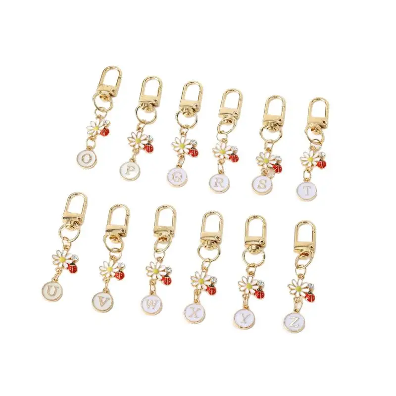 Marienkäfer A-Z Alphabet-Anhänger Schlüsselanhänger Initialen 26 Buchstaben Schlüsselketten Handtaschen-Ornamente DIY Mädchen Kinder Schmuck Geschenke – Detail 5