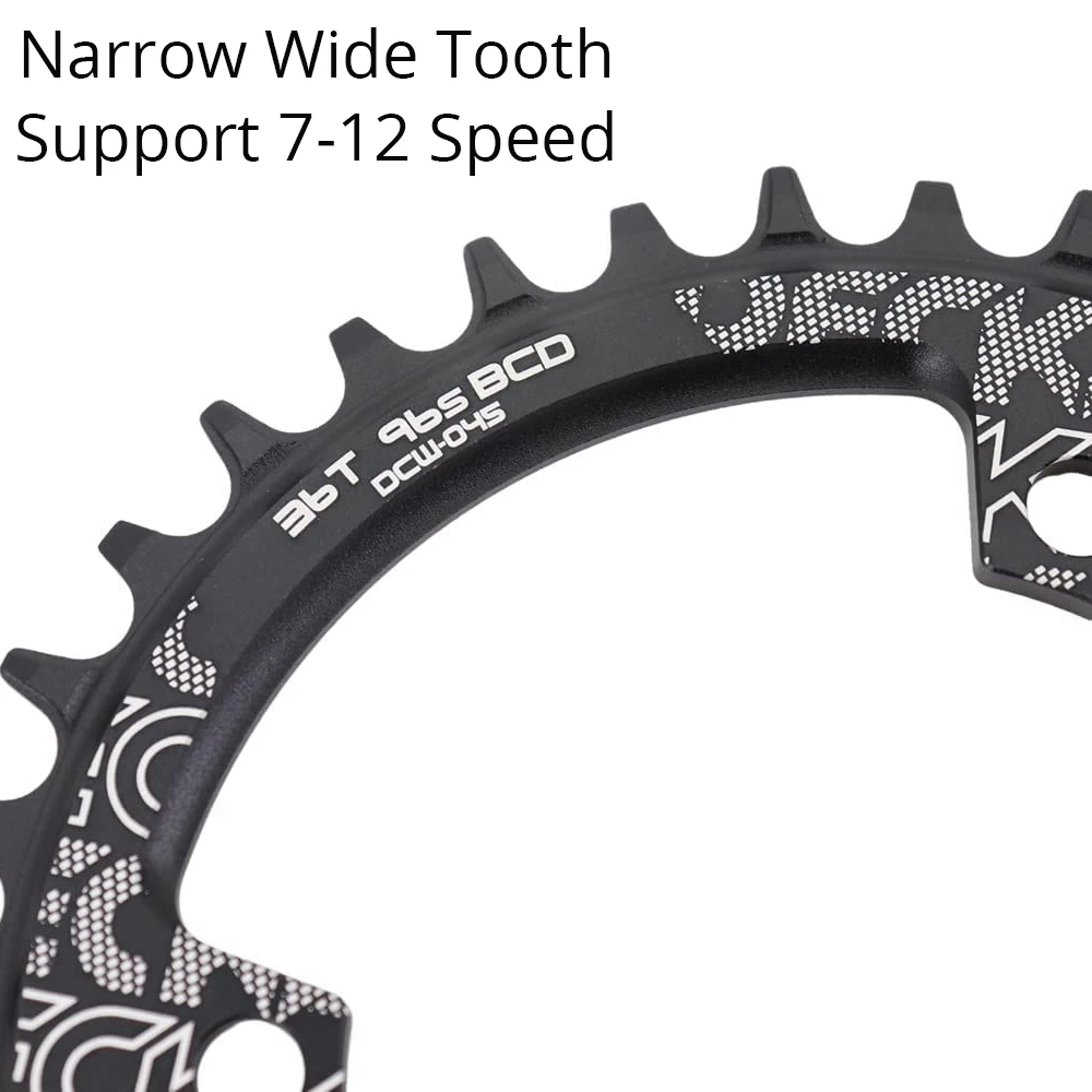DECKAS Coroa BCD 96 Asymmetrical 36T 34T Narrow Wide 96BCD Bike Chainring 36 34 Teeth Bicycle Chain Ring for Shimano M9000 M5100 bike chainring
