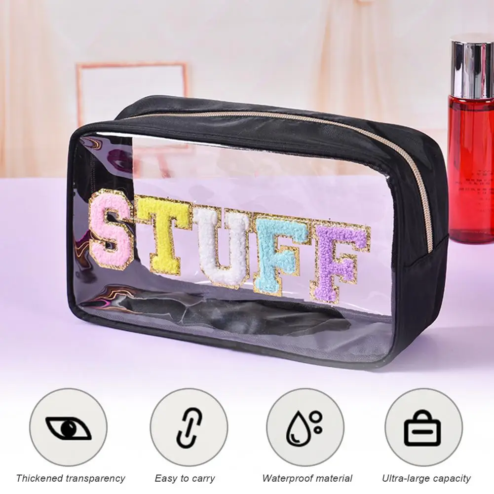 New Transparent PVC Large-capacity Waterproof Cosmetic Bags Portable Female Makeup  Bag Outdoor Travel Wash Bag Home Storage Case - AliExpress