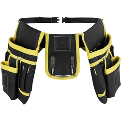 Versatile Adjustable Tool Belt with Detachable Utility Pouches (A)