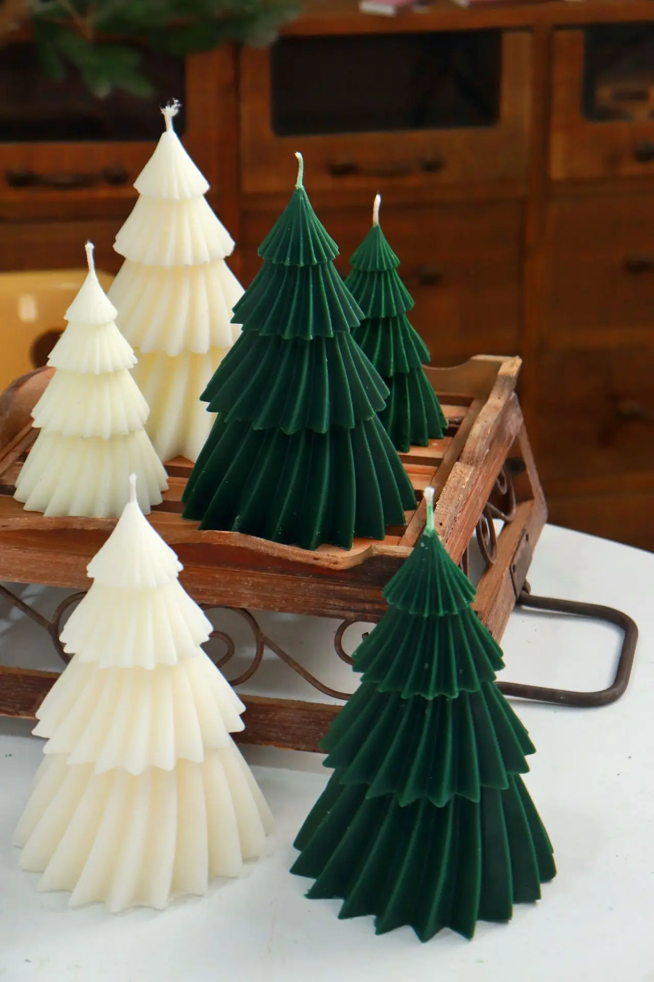 Description Picture 2 of item3D Christmas Tree Candle Silicone Mold DIY Christmas Candle Making Kit Handmade Soap Plaster Resin Baking Tools Holiday Gifts