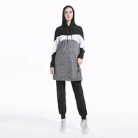 Sweat-shirt à Capuche et Pantalon pour Femme, Survêtement Arabe Musulman, Tenue de dehors, Printemps 2020, 2 Pièces 3