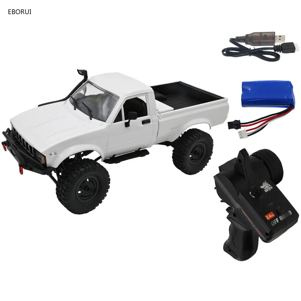 

WPL C24-1 RC Truck 1:16 2.4GHz 4WD RC Car with Headlight Remote Control Crawler Off-road Pick-up Truck RTR Gift Toy for Kids