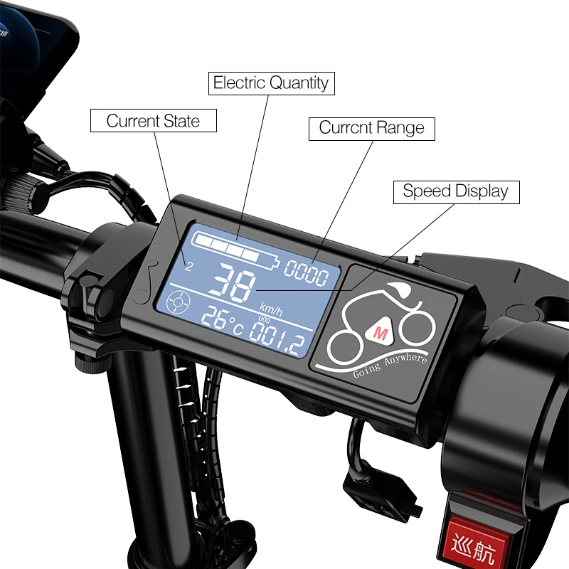 E Bike Folding Electric Bicycle 14 Inches 48V 25Ah 2