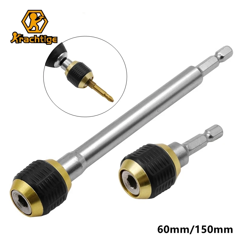 Krachtige 60mm/150mm Drill Chuck 1/4 Hex Shank Quick Change Connector Electric Drill Easy Locking Connecting Rod