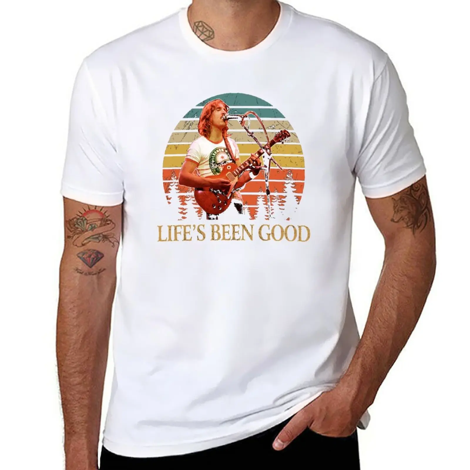 

Gift For Men life&x27;s been good Joe Walsh Slim Fit T-Shirt customs design your own graphics blacks t shirts men
