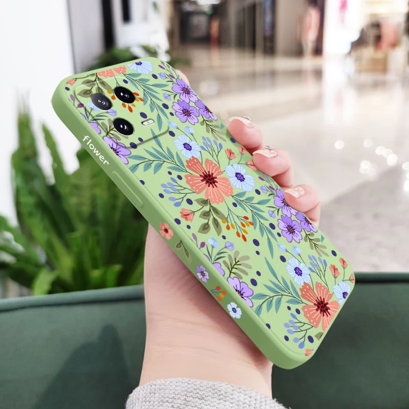 Miss Flower Liquid Silicone Phone Case - Elegant and Durable Protection