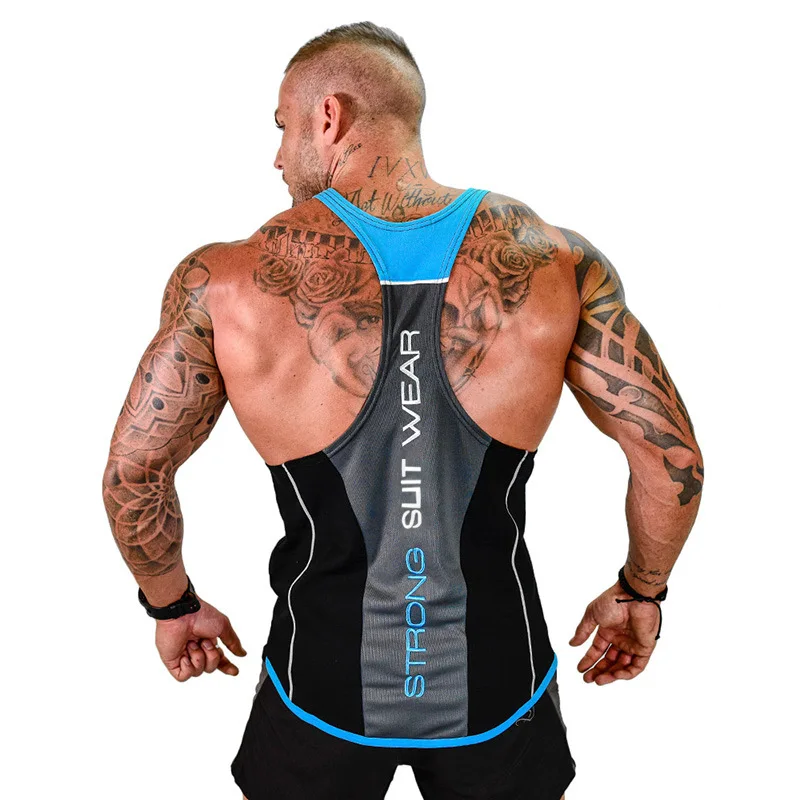 Men's Bodybuilding Sleeveless Cotton Tank Top - Fashion Fitness Singlet Vest