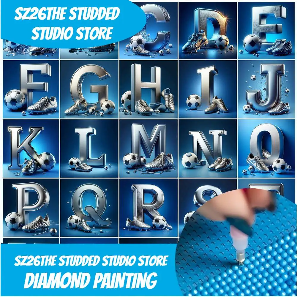 Sz26The Studded Diamond Mosaic Letters DIY Art Diamond Painting ...