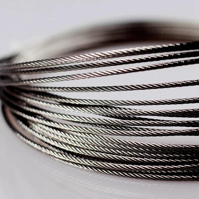 1.5Mm Diameter 7X7 Structure Of 304 Stainless Steel Wire Rope Alambra Cable Softer Fishing Lifting Electric Cable Rope