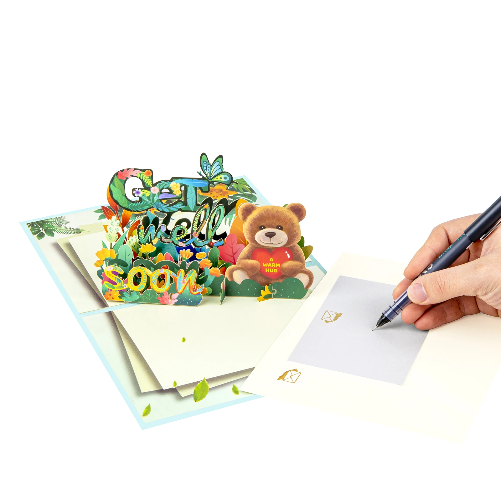 3D Get Well Soon Pop-up Card Sympathy Greeting Card greeting cards