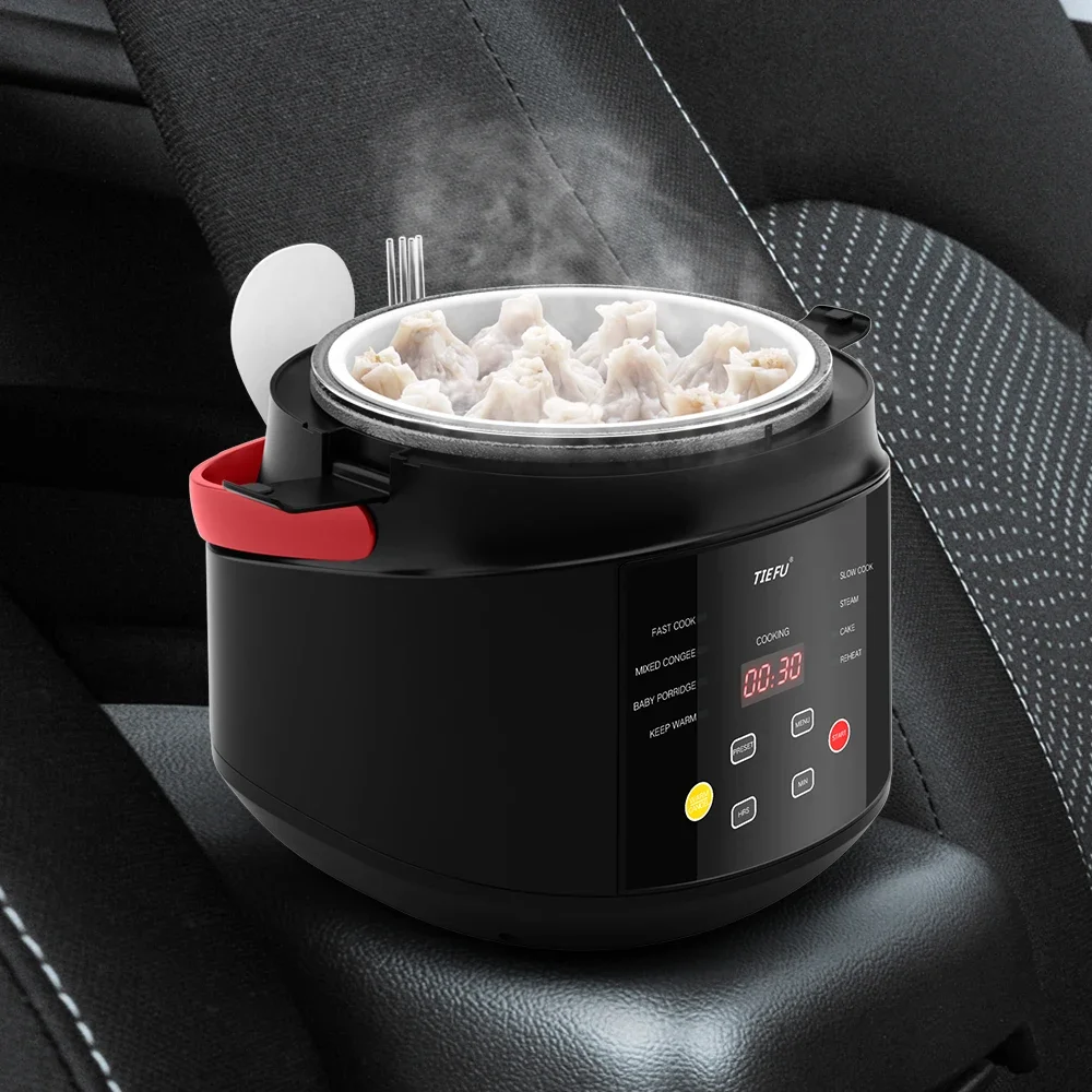 Electric Car Rice Cooker Multicooker Portable Mini Rice Cooker 12V/24V Car  Cooking Machine for Truck and Sedan - AliExpress