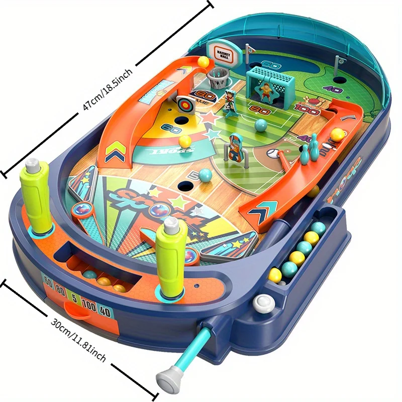 Kids Pinball Machine, Dual Player, Educational Game Toy 6