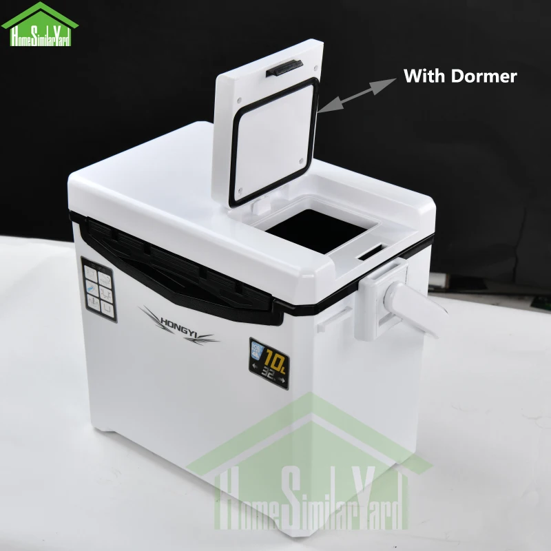 10L Camping Cooler Box Picnic Fishing Shrimp Box Portable Car Keep Cold Trolley 10-72H Insulation Food Storage Refrigerator