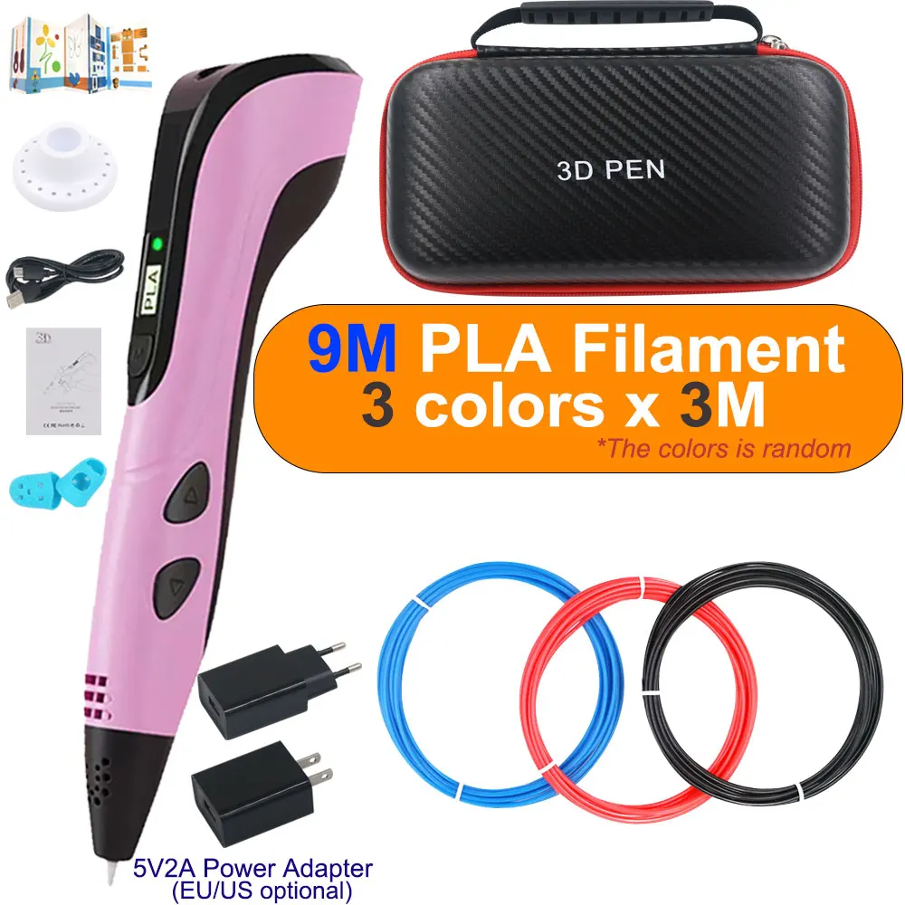 Innovative 3D Printing Pen Kit for Kids with Filament, Power Adapter, and Travel Case, Perfect Birthday or Christmas Gift