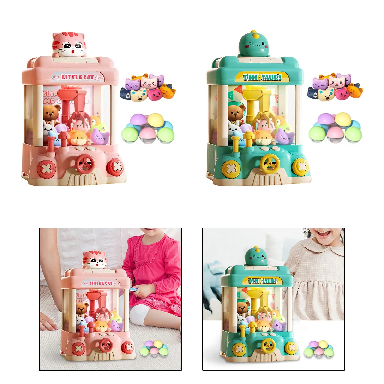 Small Claw Machine, Mini Arcade Machine, Indoor Toy Exciting Prizes Dispenser 3
