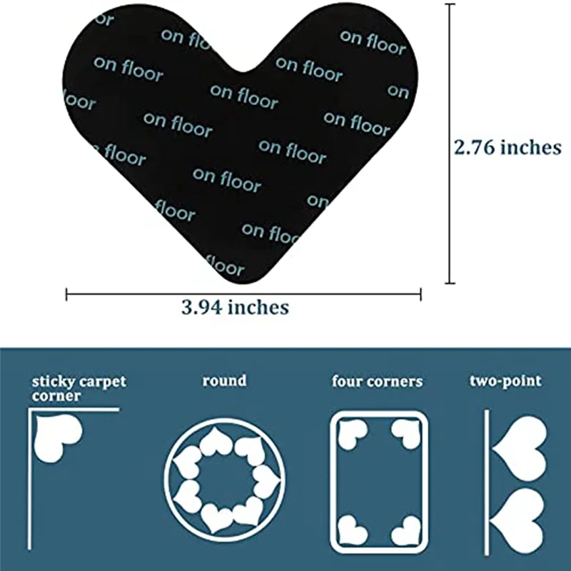 48Pcs Strong Self Adhesive Fastener Dots Stickers 85X85mm Sofa Mat Carpet Anti Slip Mat