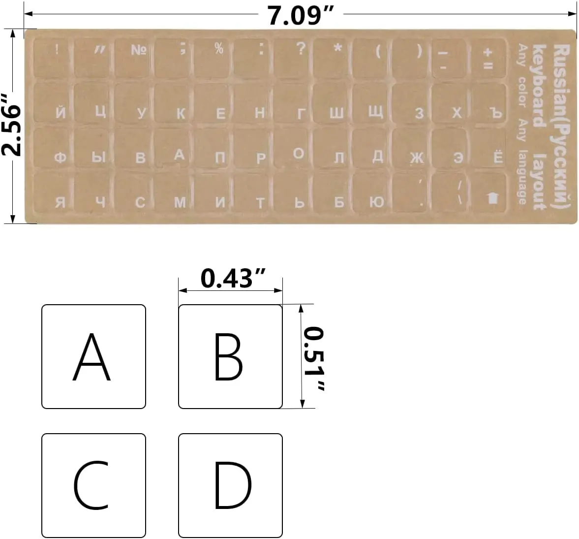 Teclado Transparente Adesivo para Substituição Alfabeto Adesivos Teclado Fosco Adesivos Russo Pcs - Imagem 4