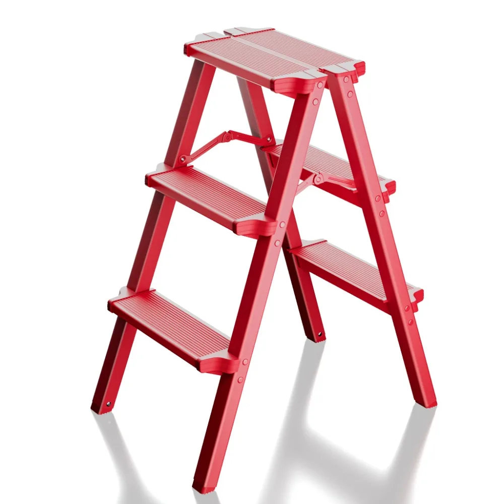 Ladynamy Home Folding Ladders Telescopic Step Ladders Thickened Stairs High Stools Indoor Mobile Multi-function Climbing Ladder