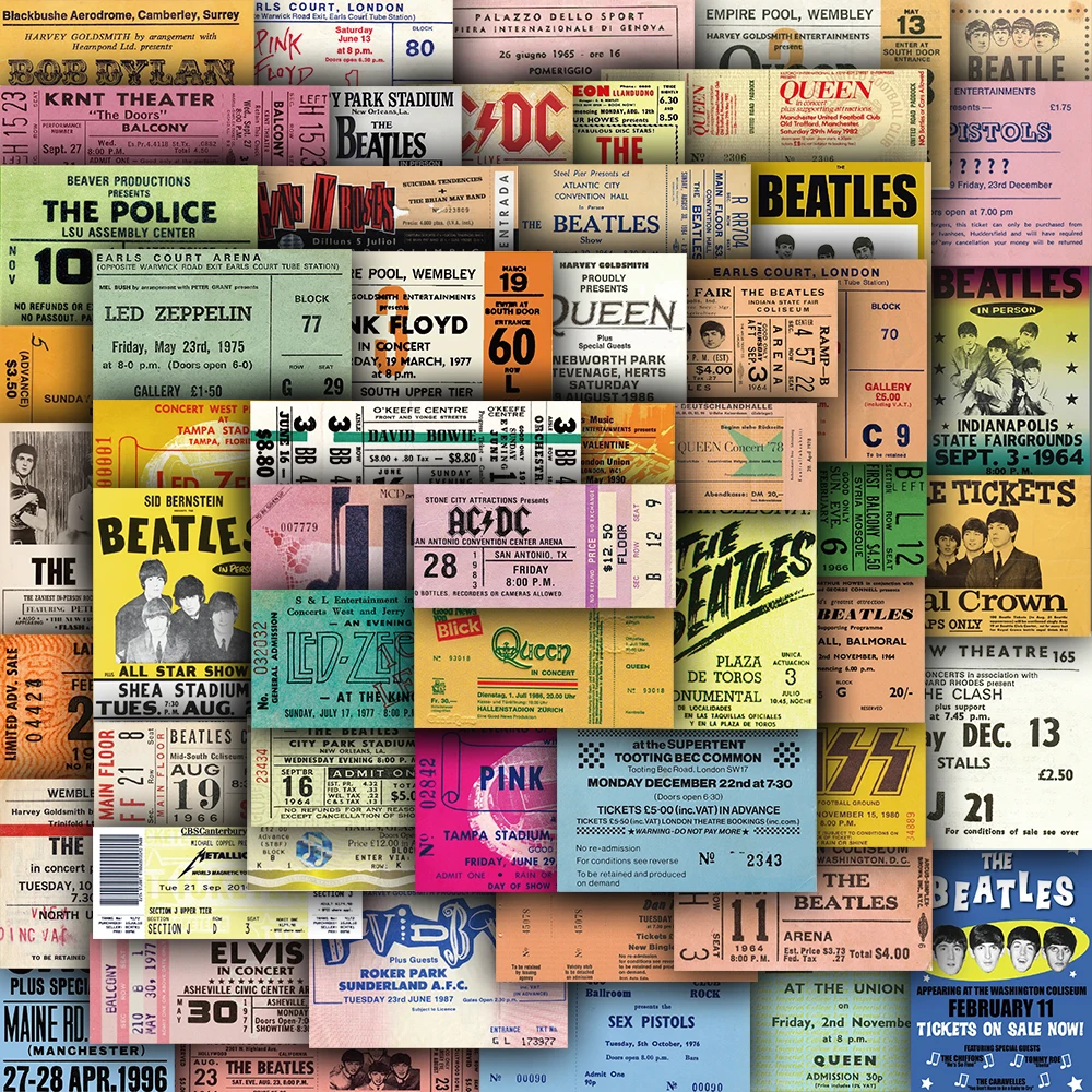 Aesthetic Ticket Stickers: How I Transformed My Journal and Walls Into ...