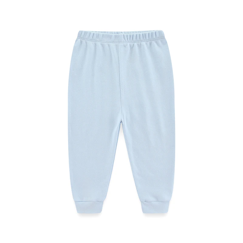 Kiddiezoom 1/3 Pcs Four Seasons Fashion Solid 100%Cotton Baby Boy Girl Pants Soft 100%Cotton Infants Trousers Accessories 5