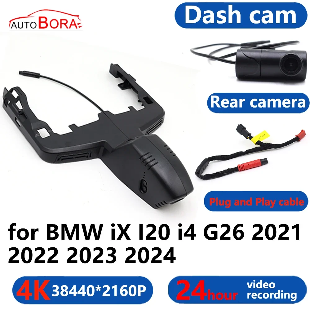 

AutoBora 4K Wifi 3840*2160 Car DVR Dash Cam Camera 24H Video Monitor for BMW iX I20 i4 G26 2021 2022 2023 2024