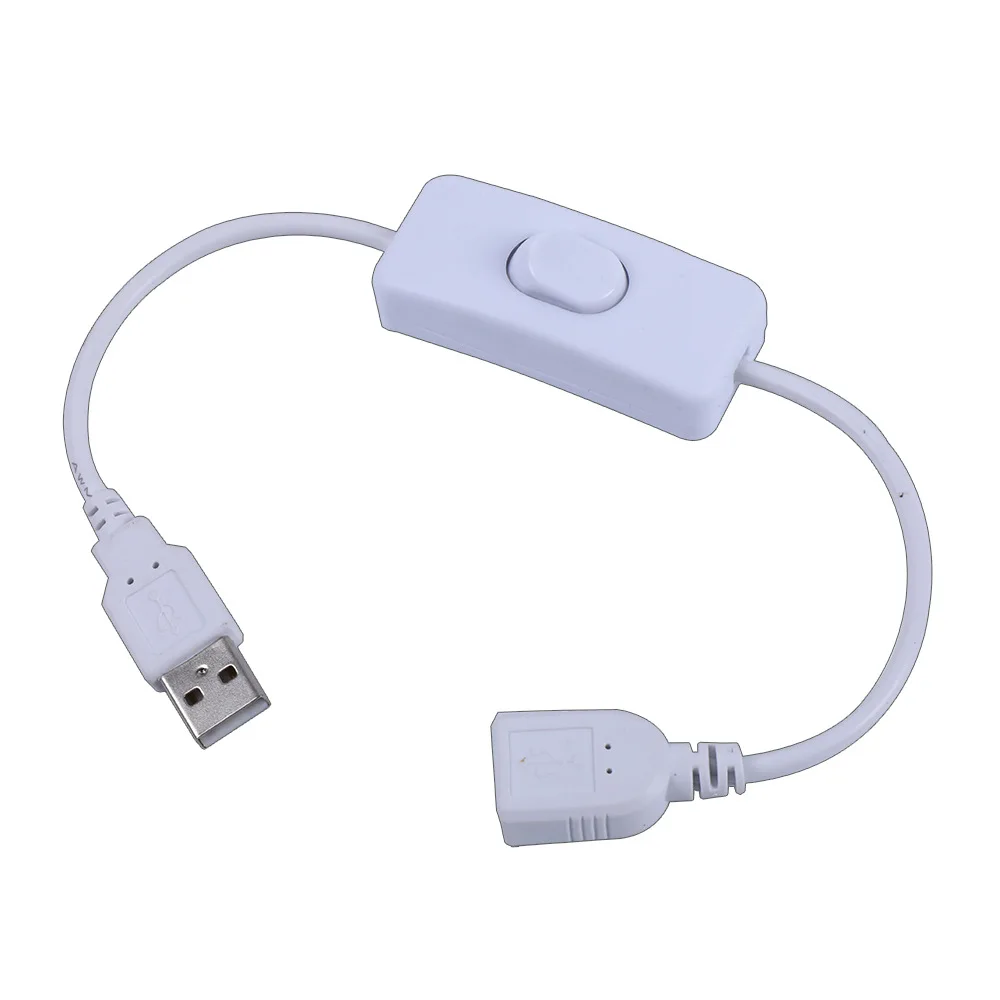 Câble USB mâle vers femelle tout en cuivre, protection de l'environnement, interrupteur  marche/arrêt, pipeline de lampe LED, ligne électrique, 28cm - AliExpress