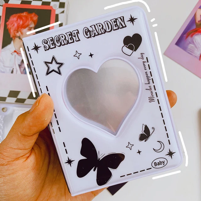 40 Zsebek Kis Fotóalbum Fekete Fehér Sakktábla Fotokard Tartó Ins Simply Kpop Photocards Album Idol Kártyák - Image 6