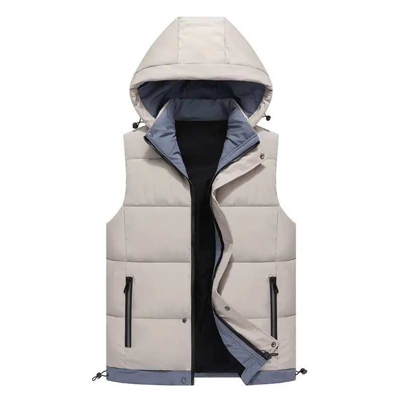 

Factory Direct Men Cotton Vest Coat Autumn Winter Hooded Waistcoat Casual Sleeveless Jacket Outwear Warm Padded Coat Tops L169