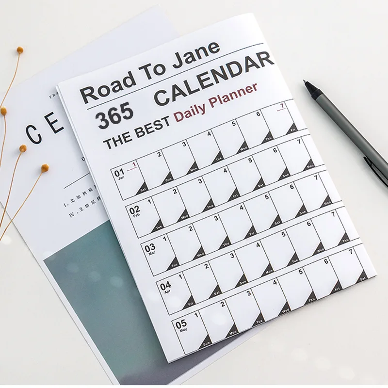 2024 Wall Hanging Calendar Daily Planner Large 366 Days Sheet Memo Pad To Do List Agenda Schedule Adult Child Educational Toys 6