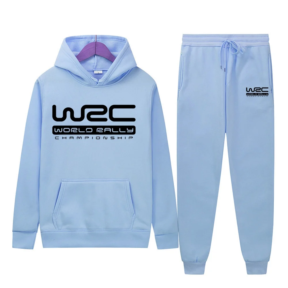 남녀공용 양털 맨투맨 후드 바지, 월드 랠리 챔피언십 WRC 남성 운동복 운동복, 유니섹스 앙상블 옴므, 2 개 세트