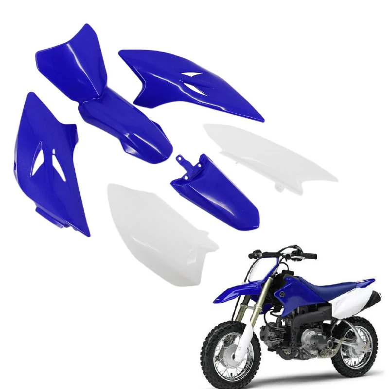 

6pcs Blue White Fairing Body Work Set Premium ABS Plastic Fairing Covers Motorcycle Parts Fit for yamaha TTR50 Model