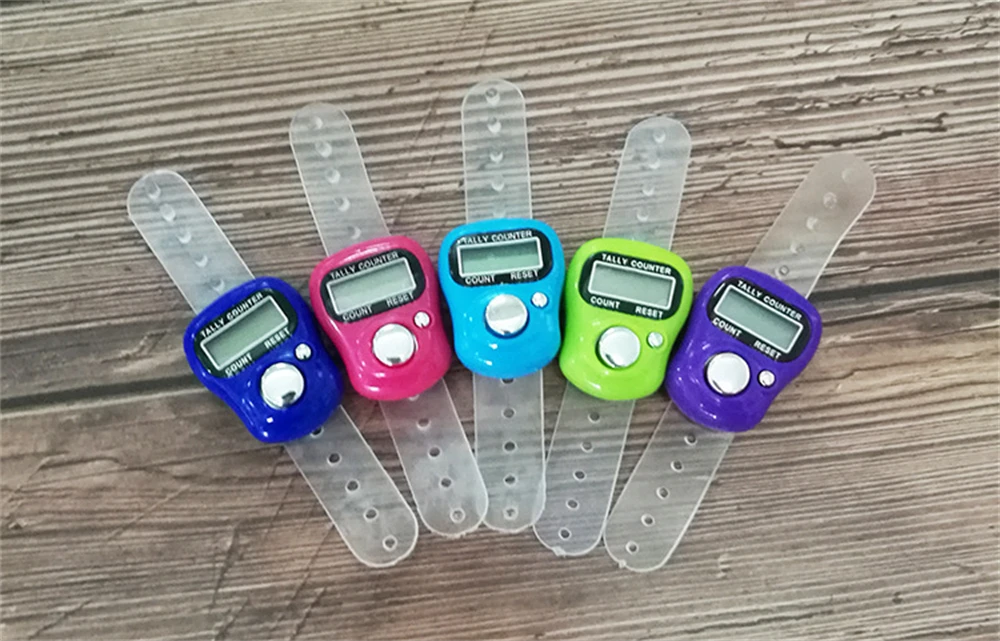 1/3PCS Electronic Digital Finger Ring Tally Counter Hand Held Knitting Row Counter Clicker NEW Mini Point Marker Counter LCD